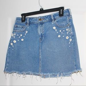 Lottie Moss Medium Daisy Flower Jean/Denim Skirt Size 28 (M)